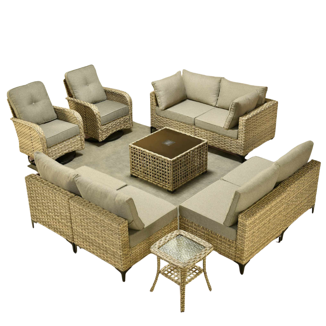 10-Piece Ovios All-Weather Outdoor Patio Furniture Set