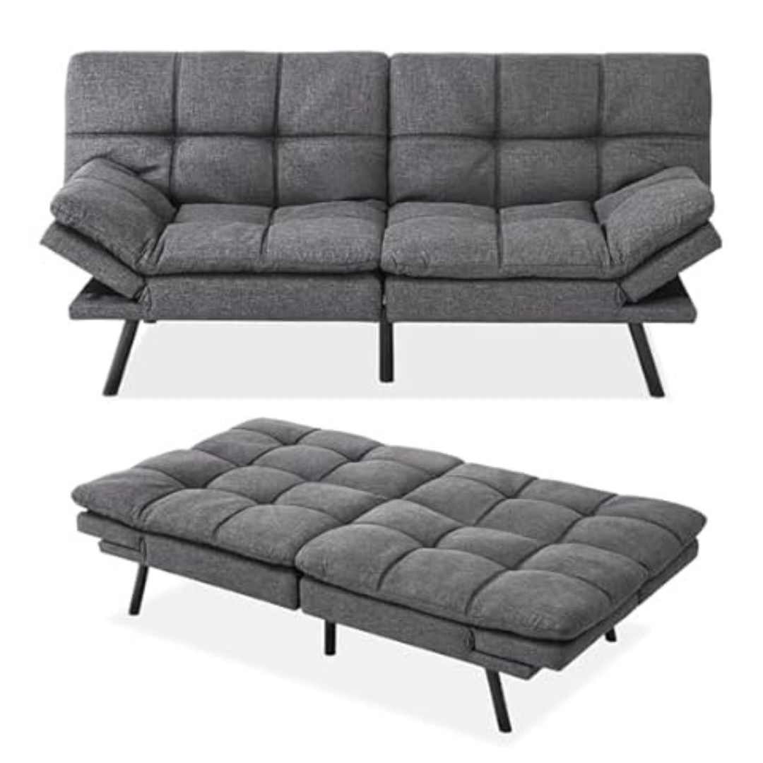 Opoiar 71" Futon Couch Sleeper Sofa Convertible Fabric Sofa Bed