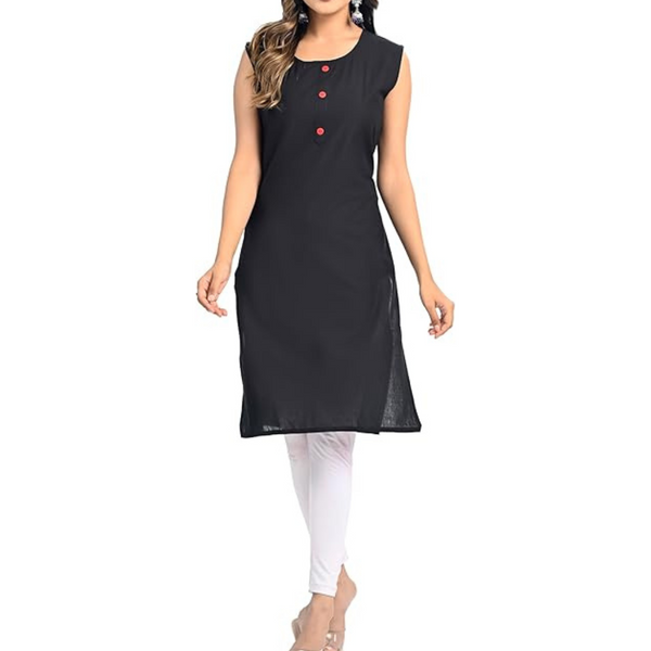 Meyali Cotton Indian Style Plain Women's Kurti (Various)