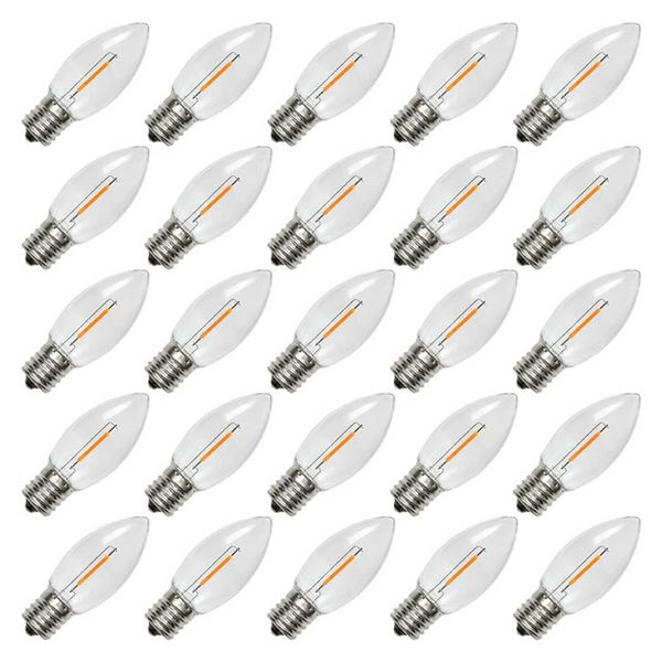 25-Pack C9 LED Replacement Light Bulb