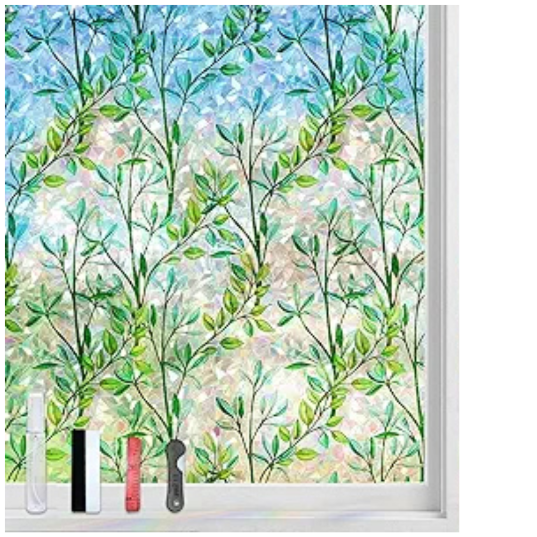 17.5" x 78.7" Rainbow Green Leaf Window Privacy Film