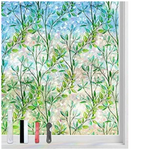 17.5" x 78.7" Rainbow Green Leaf Window Privacy Film
