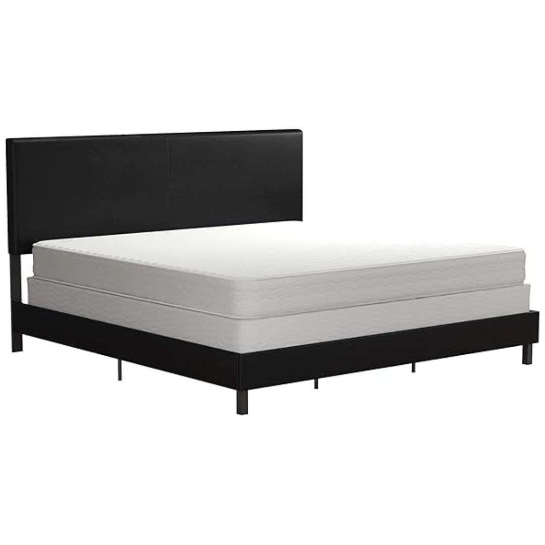 DHP Janford Upholstered Platform Bed With Vertical Stitching (King)