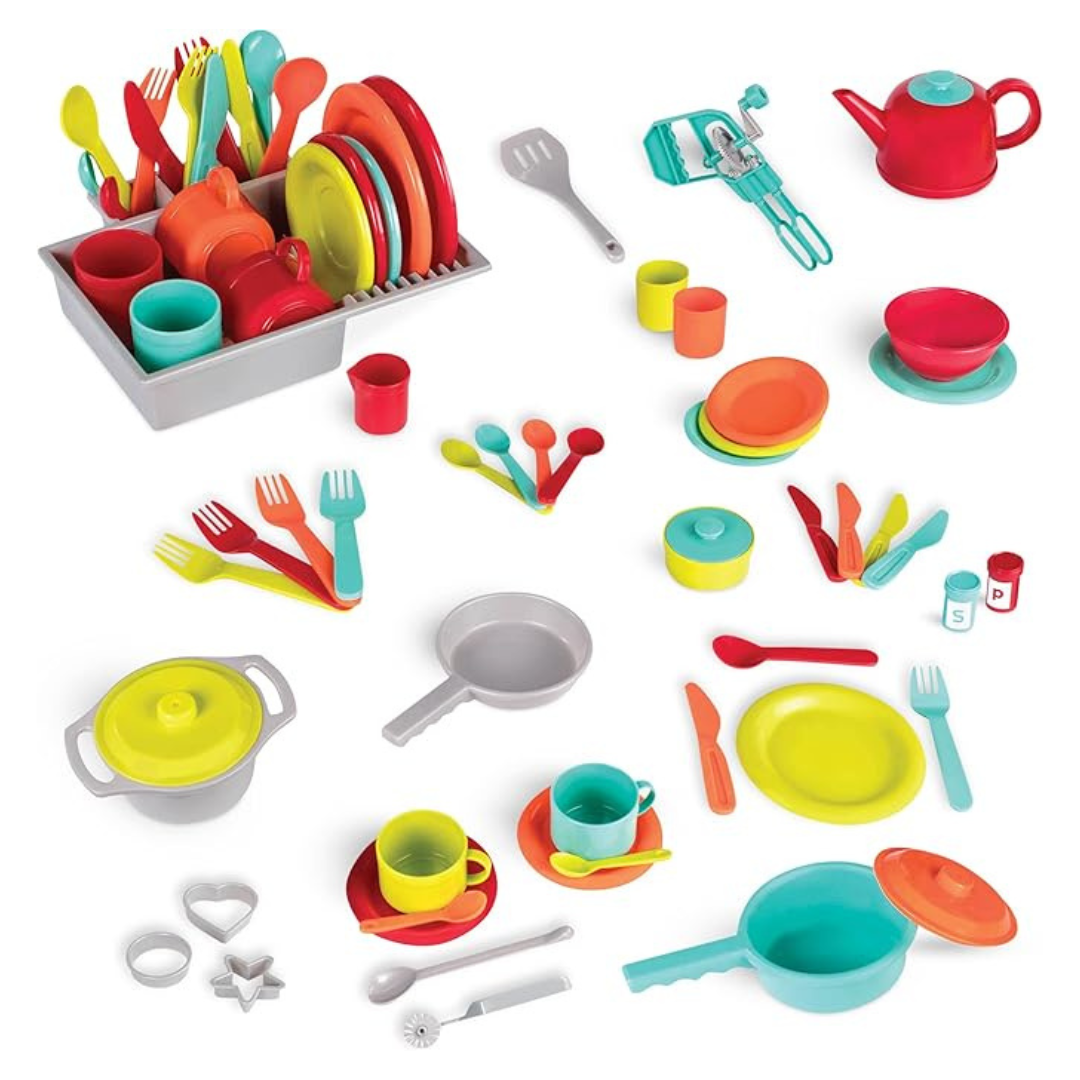 Battat 71 Pcs Toy Kitchen Set