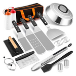 16-Piece Professional Stainless Steel Griddle Accessories Kit