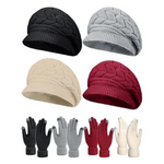 8-Pieces Newcotte Women Hats Gloves Winter Set