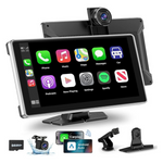 9" Portable Wireless Carplay With 4K Dash Cam