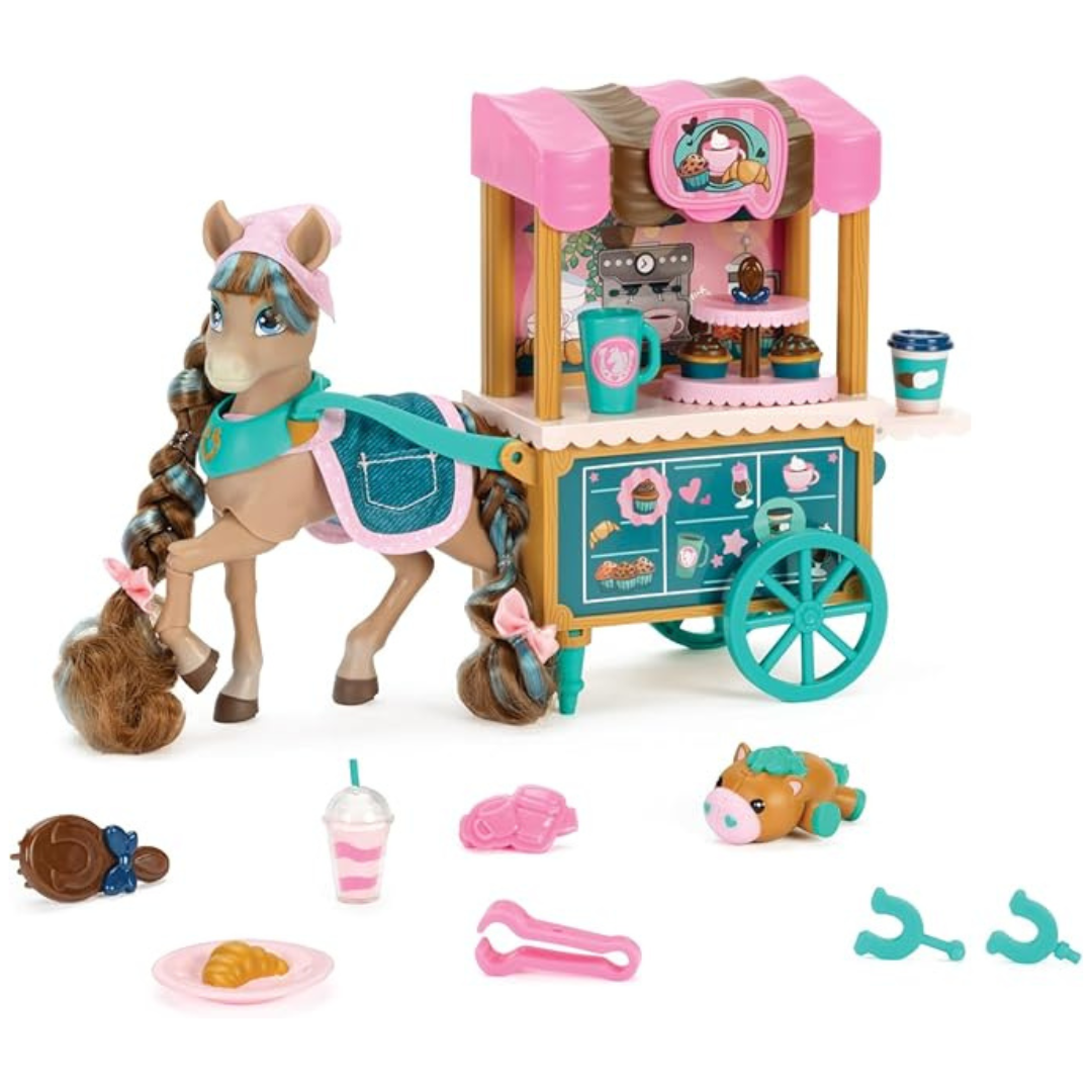 Wild Manes Horse Toys Cocoas Bakery Cafe Cart Playset