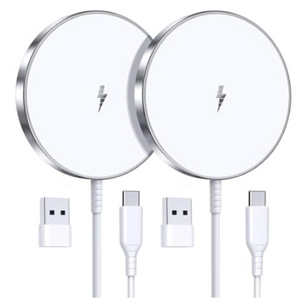 2-Pack 15W Fast Mag Safe Magnetic Wireless Charger