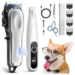 Papmini Low Noise Stainless Steel Pet Grooming Kit