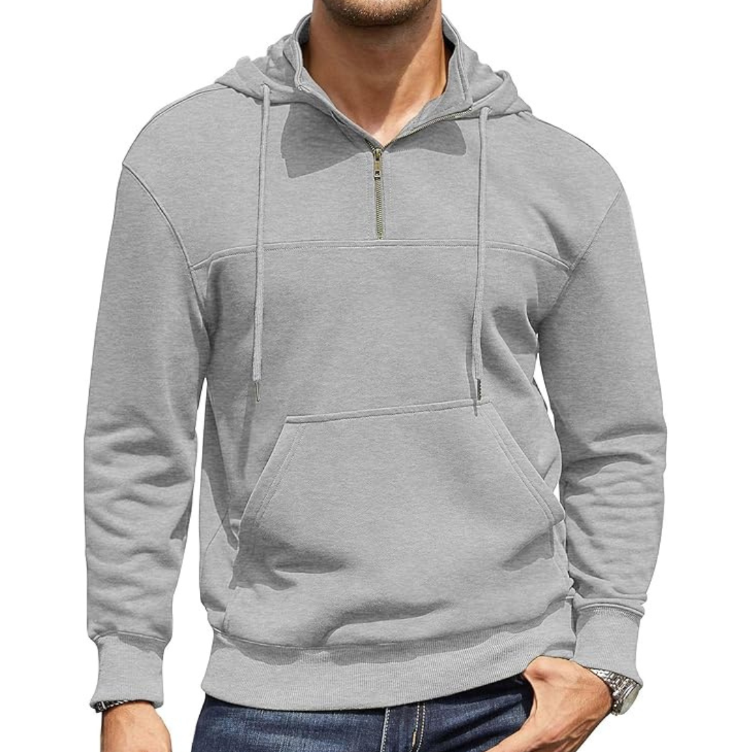 3rd hill Men's Long Sleeve Quarter Zip Pullover Hoodies