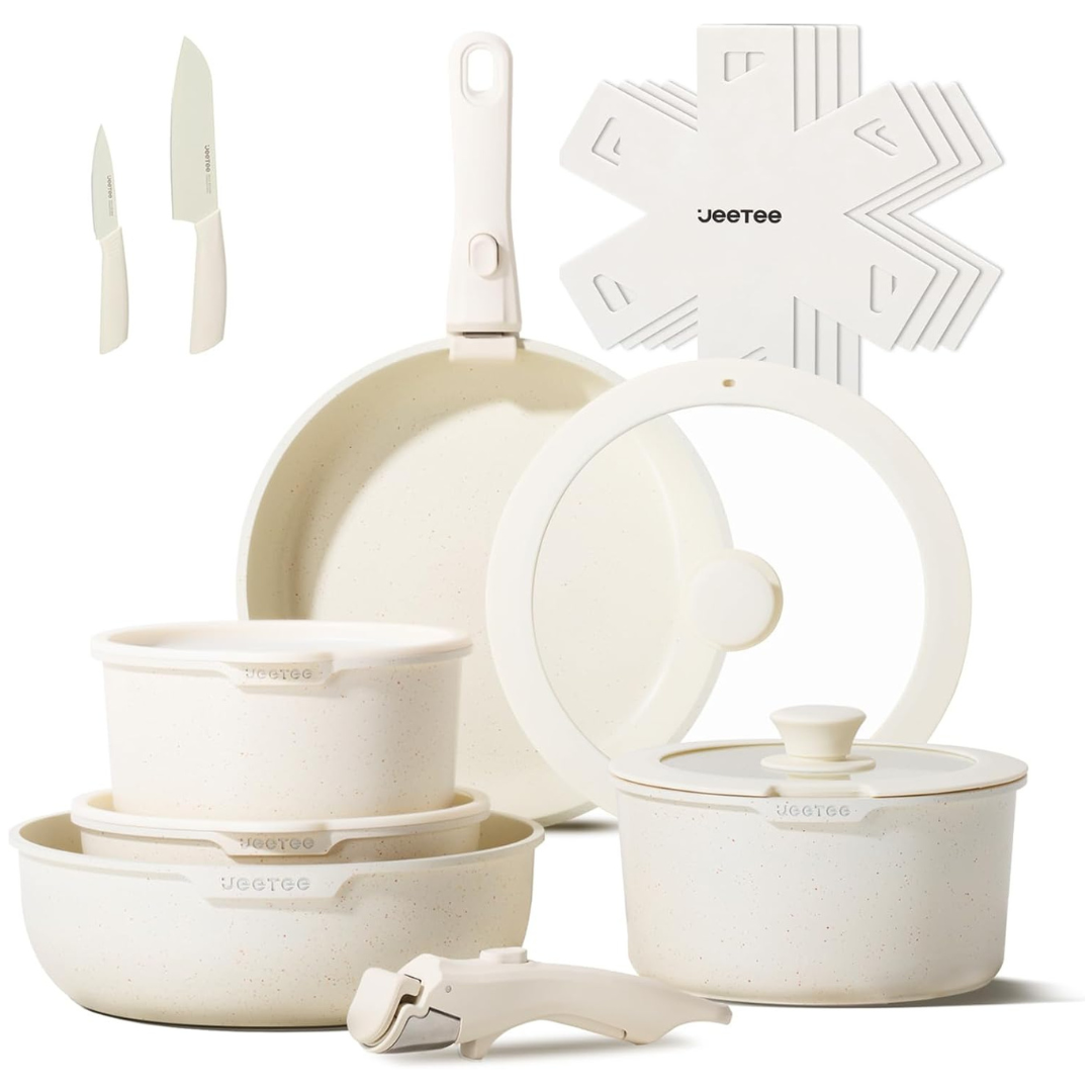 17-Piece PFAS/PFOA Free Non Stick Pots & Pans Set