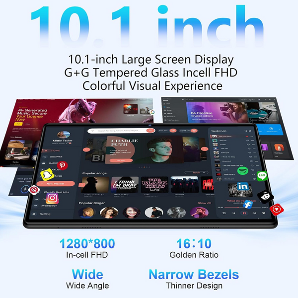 DEERTiME E15 10.1" 128GB Wi-Fi Tablet