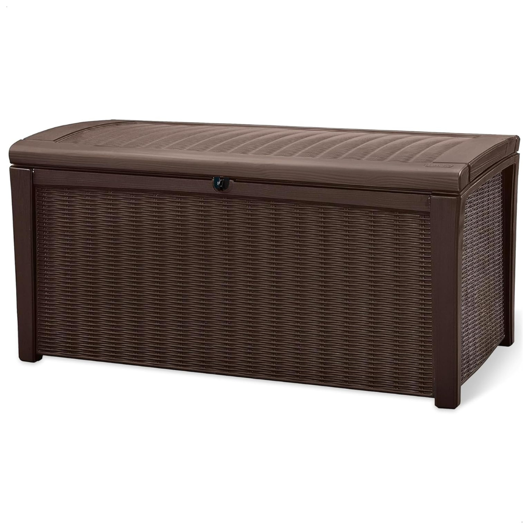 Keter Outdoor Storage Deck Box, 110 Gallon Waterproof Patio Bin