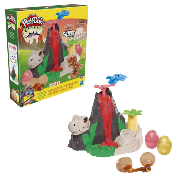 Play-Doh Slime Dino Crew Lava Bones Island Volcano Playset With HydroGlitz Eggs And Mix-ins