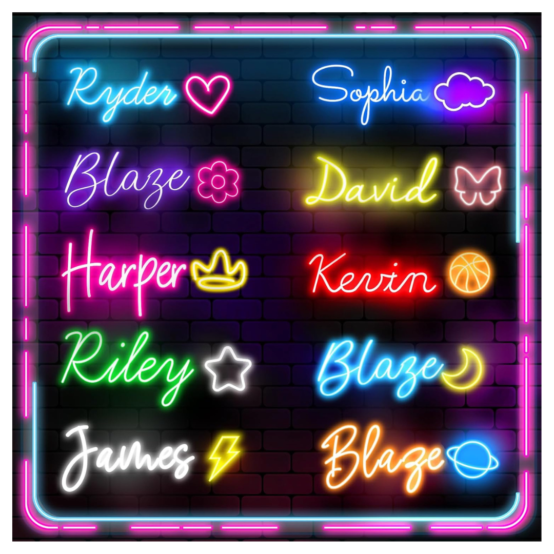 Personalized Neon Name Sign With LED Lights