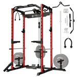 Mikolo 1200LBS Capacity Power Rack Cage With LAT Pulldown System