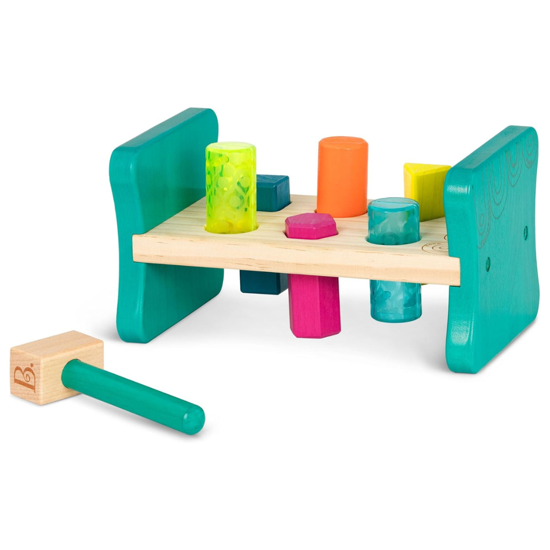 B. Wooden Shape Short Hammering Bench For Toddlers