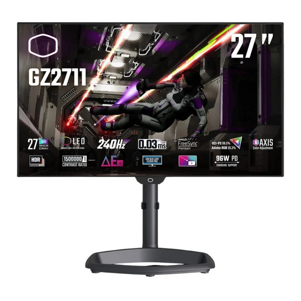 Cooler Master Tempest GZ2711 27" WQHD 240Hz 0.03ms HDR OLED Freesync Gaming Monitor