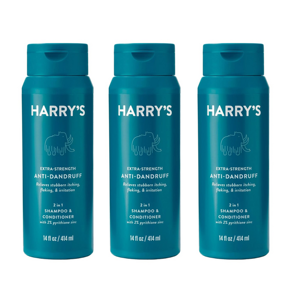 3-Count Harry's 2-in-1 Men's Extra Strength Anti-Dandruff Shampoo & Conditioner