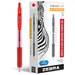12-Count Zebra Sarasa Clip Retractable Fine Point 0.5mm Gel Pen