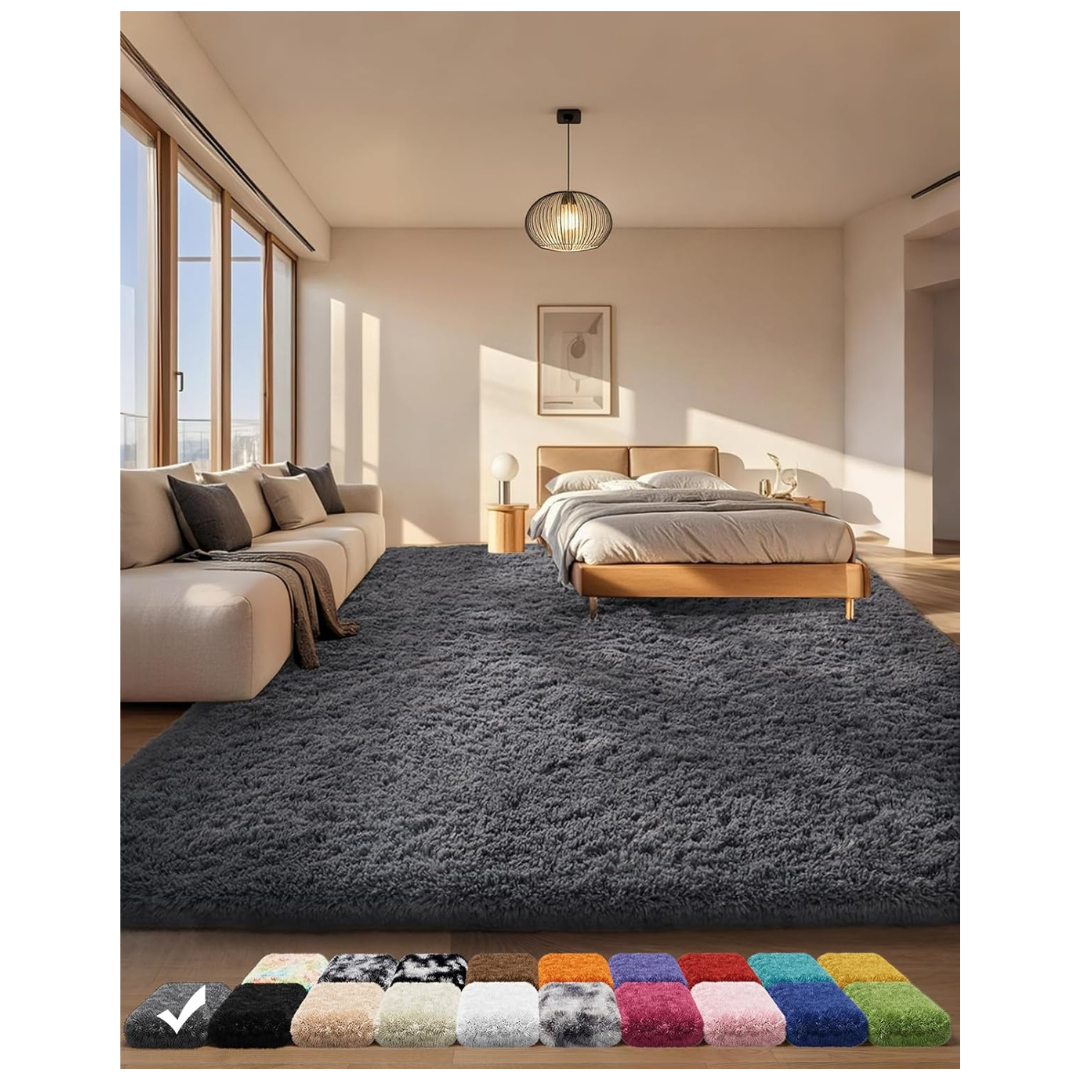 4 x 6ft Ophanie Fluffy Fuzzy Shag Shaggy Soft Plush Area Rugs