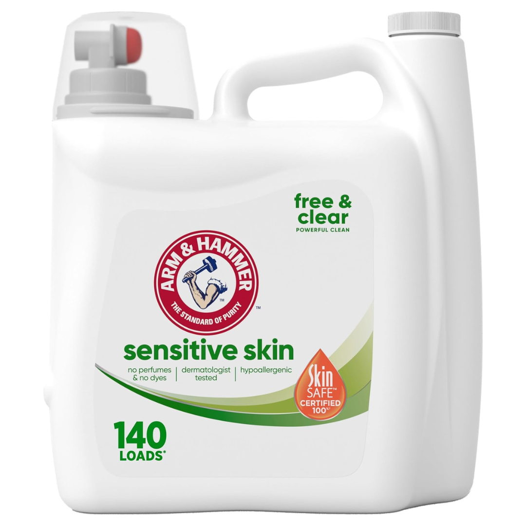 140 Fl oz Arm & Hammer Free & Clear Liquid Laundry Detergent