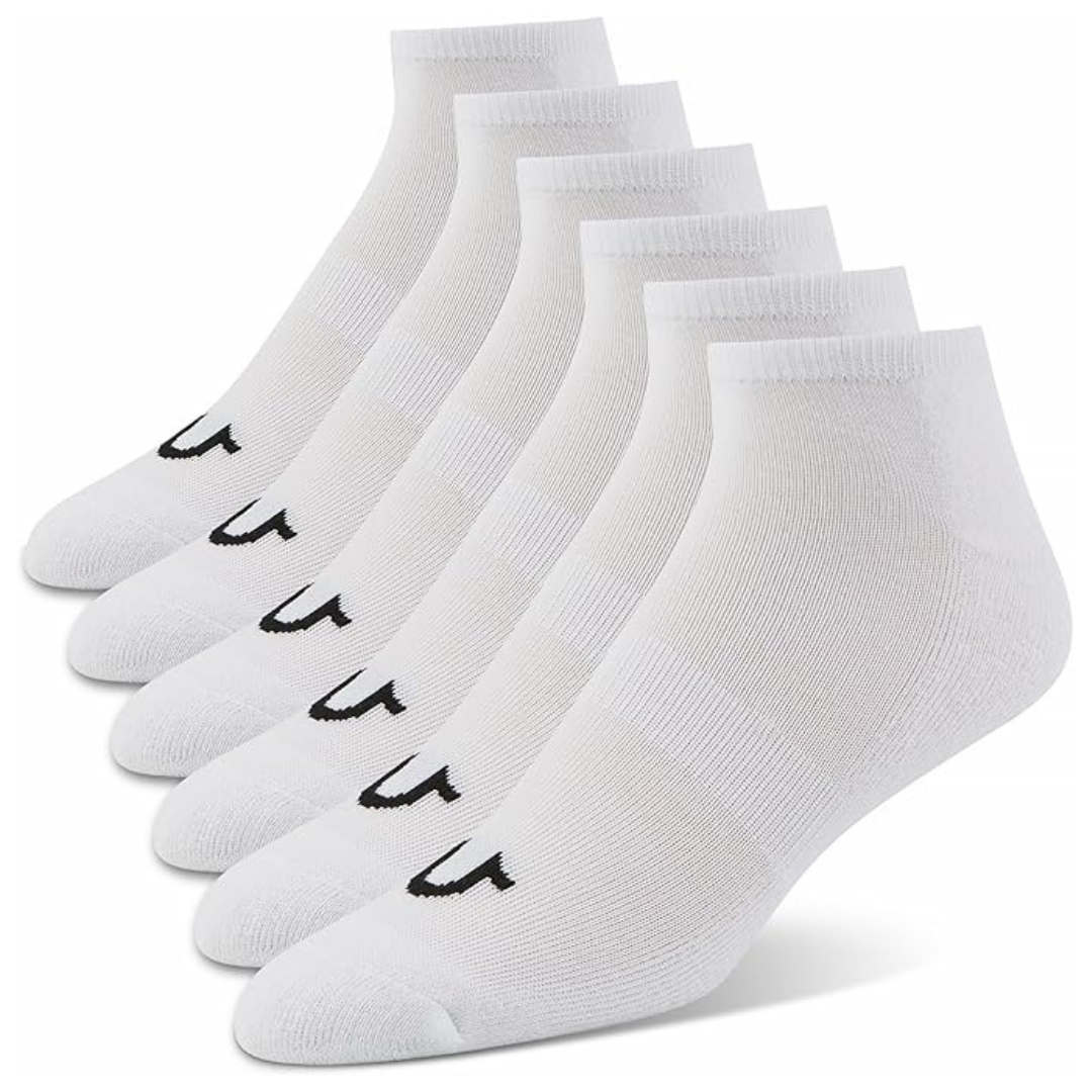 6-Pairs True Religion Men's Premium Athletic Low Cut Socks