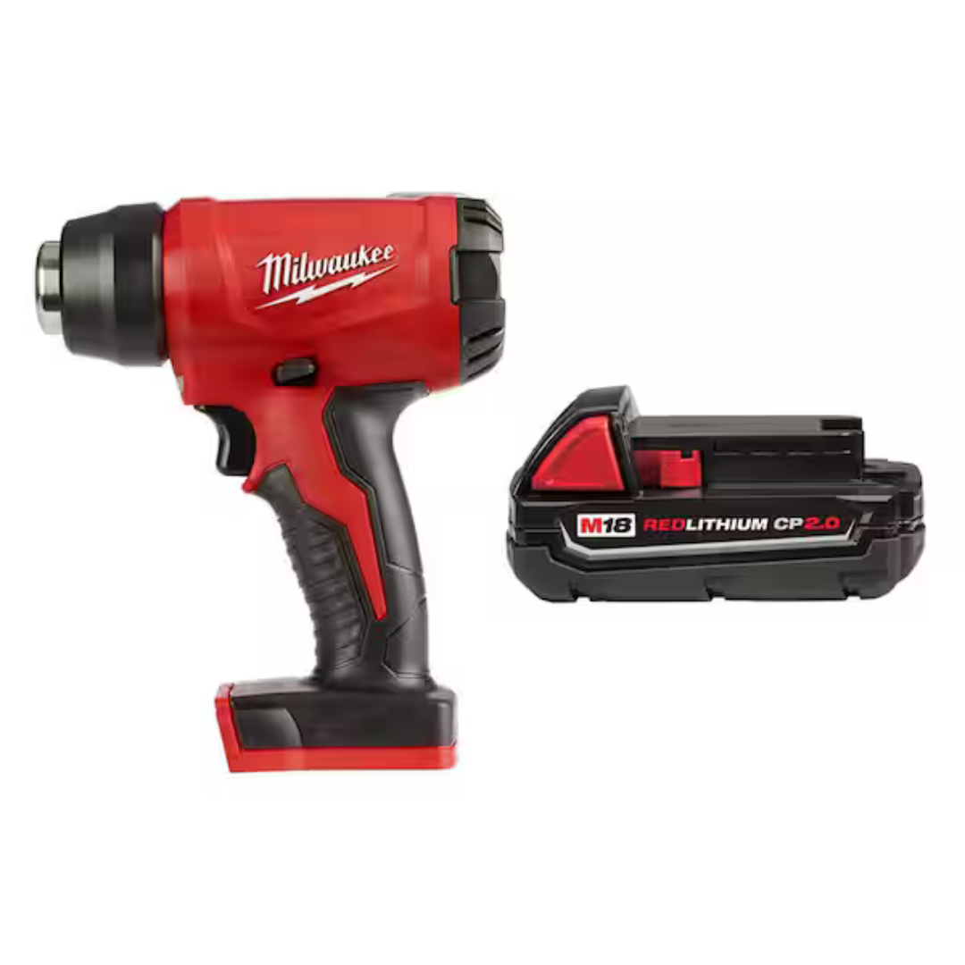Milwaukee M18 18-Volt Lithium-Ion Cordless Compact Heat Gun w/ 2Ah Battery