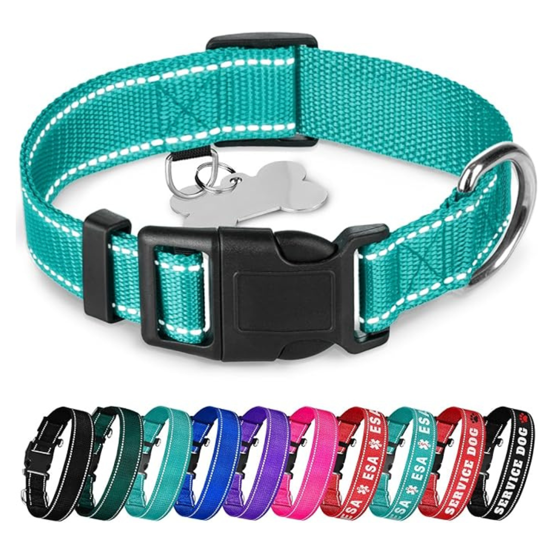 Teceum Reflective Basic Nylon Quick Release Buckle Pet Collar