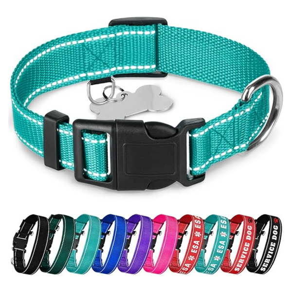 Teceum Reflective Basic Nylon Quick Release Buckle Pet Collar