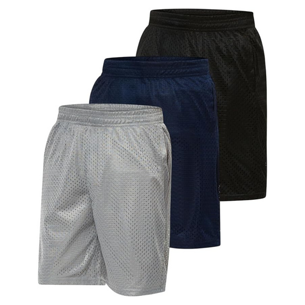 3-Pack Ultra Performance Boy's Mesh Athletic Youth Basketball Short's