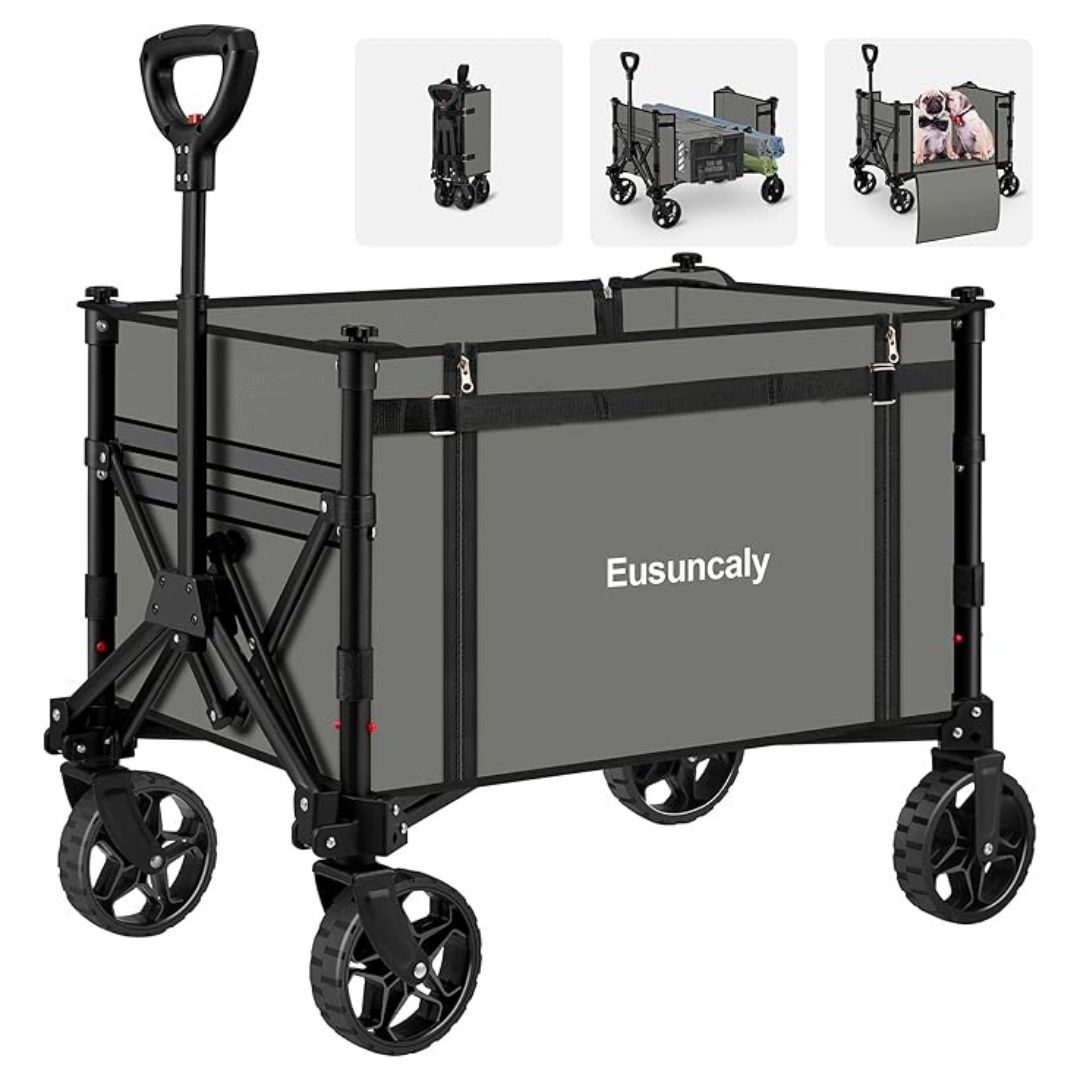 Heavy Duty Folding Collapsible Utility Cart With Wheels