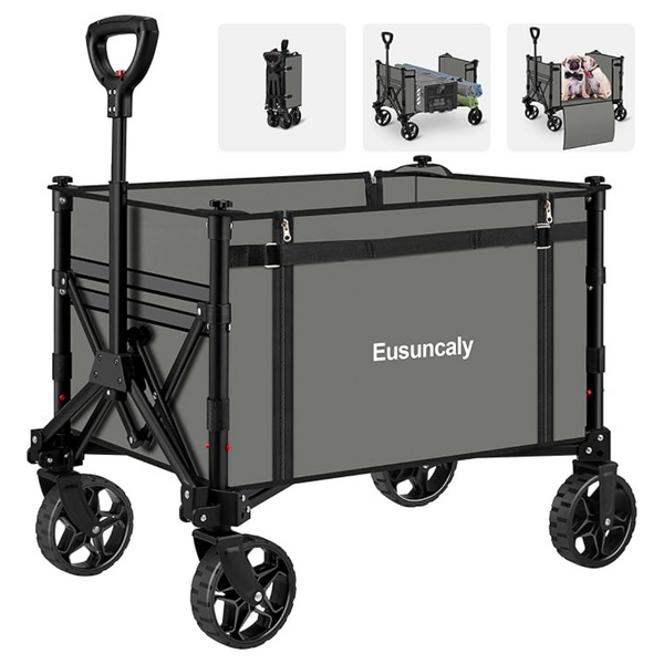 Heavy Duty Folding Collapsible Utility Cart With Wheels