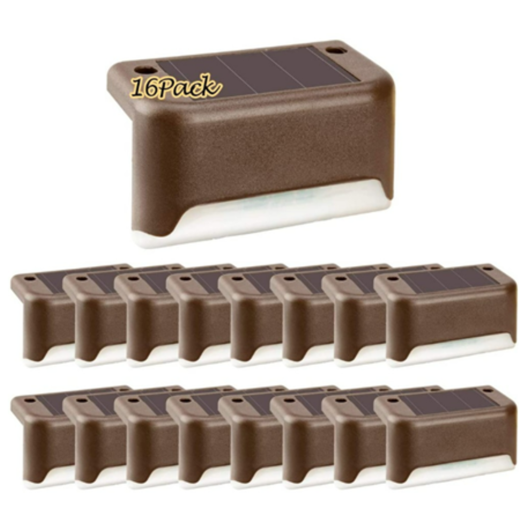 16-Pack Hakol Solar Waterproof LED Deck Lights