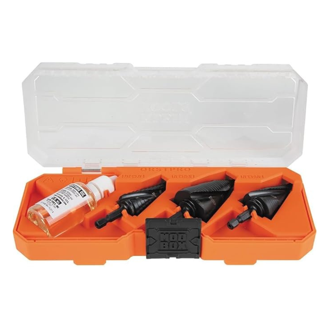 3-Piece Klein Tools Qrstspro Premium Electrician's Step Bit Set