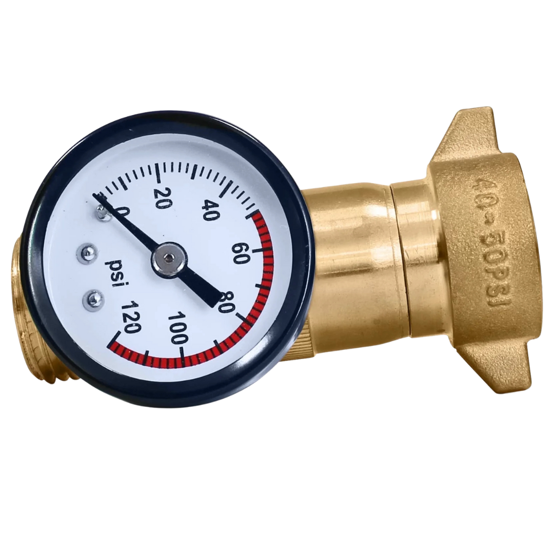 Speedwow Brass RV Water Pressure Regulator W/ Gauge