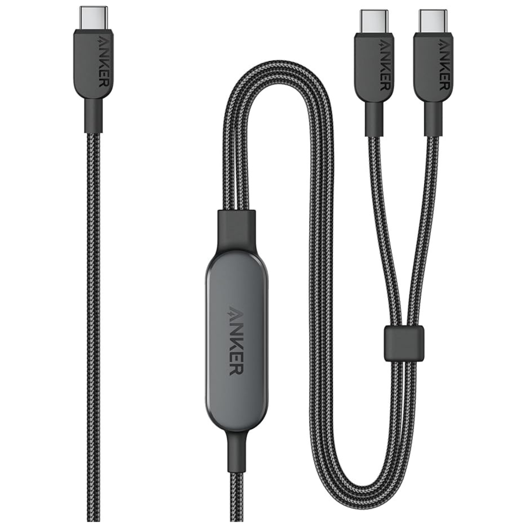 4-Ft Anker 2-In-1 USB-C To 2x USB-C 140W Max Charging Braided Cable