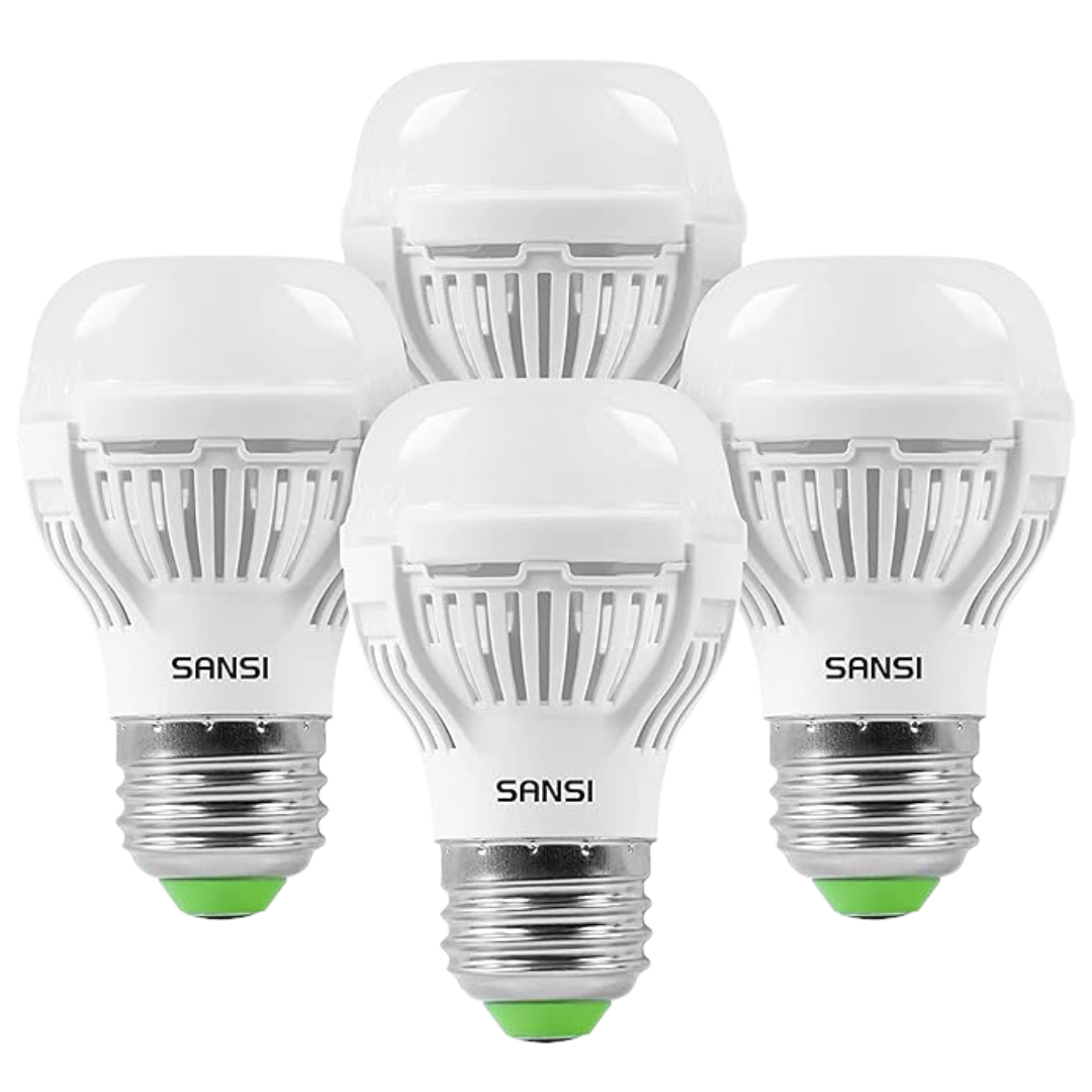 4-Pack SANSI 60W Equivalent LED Light Bulbs