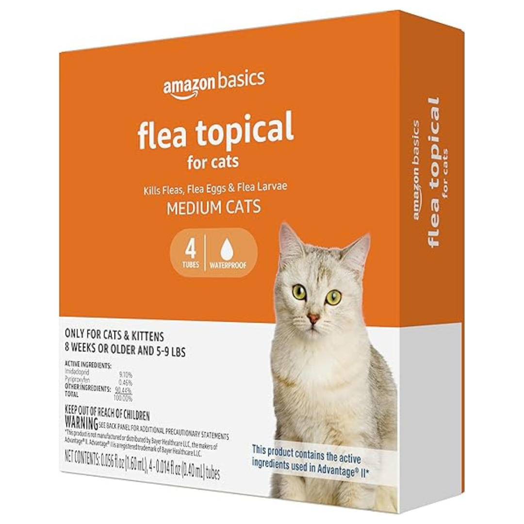 4-Count Amazon Basics Topical Flea Treatment For Medium Cats