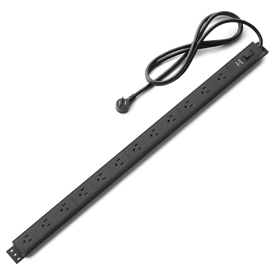 12-Outlet Amazon Basics Heavy Duty Metal Surge Protector Power Strip