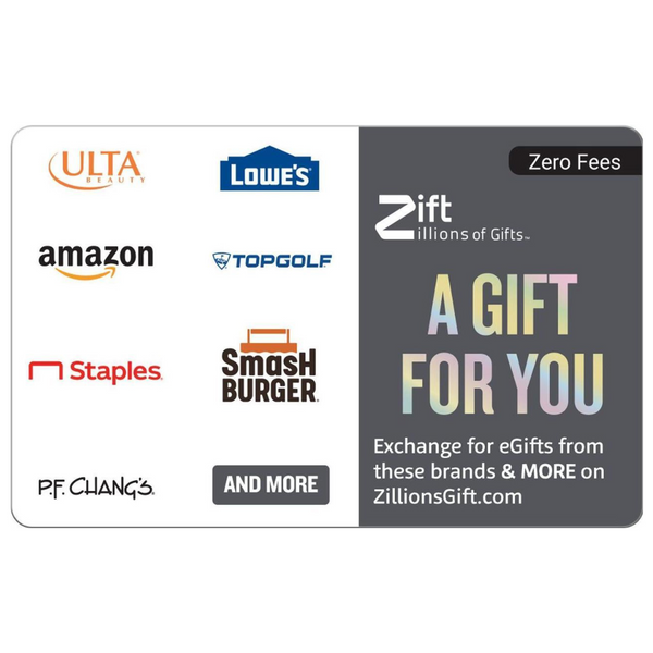 $50 Zift Gifts EGift Card (Redeem For Amazon, Lowes, Etc)