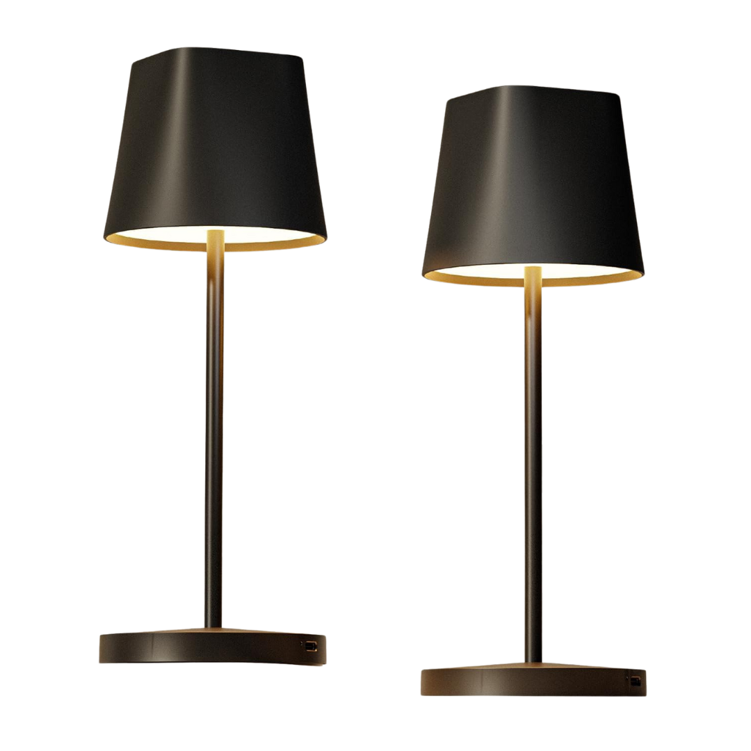 Set Of 2 Portable Rechargeable Battery Operated Cordless Table