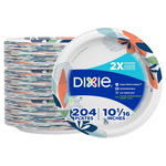 204-Count 10" Dixie Microwavable Disposable Paper Plates