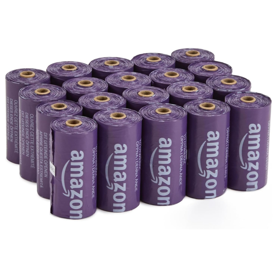 300-Count Amazon Basics Premium Lavender Scented Dog Waste Bags