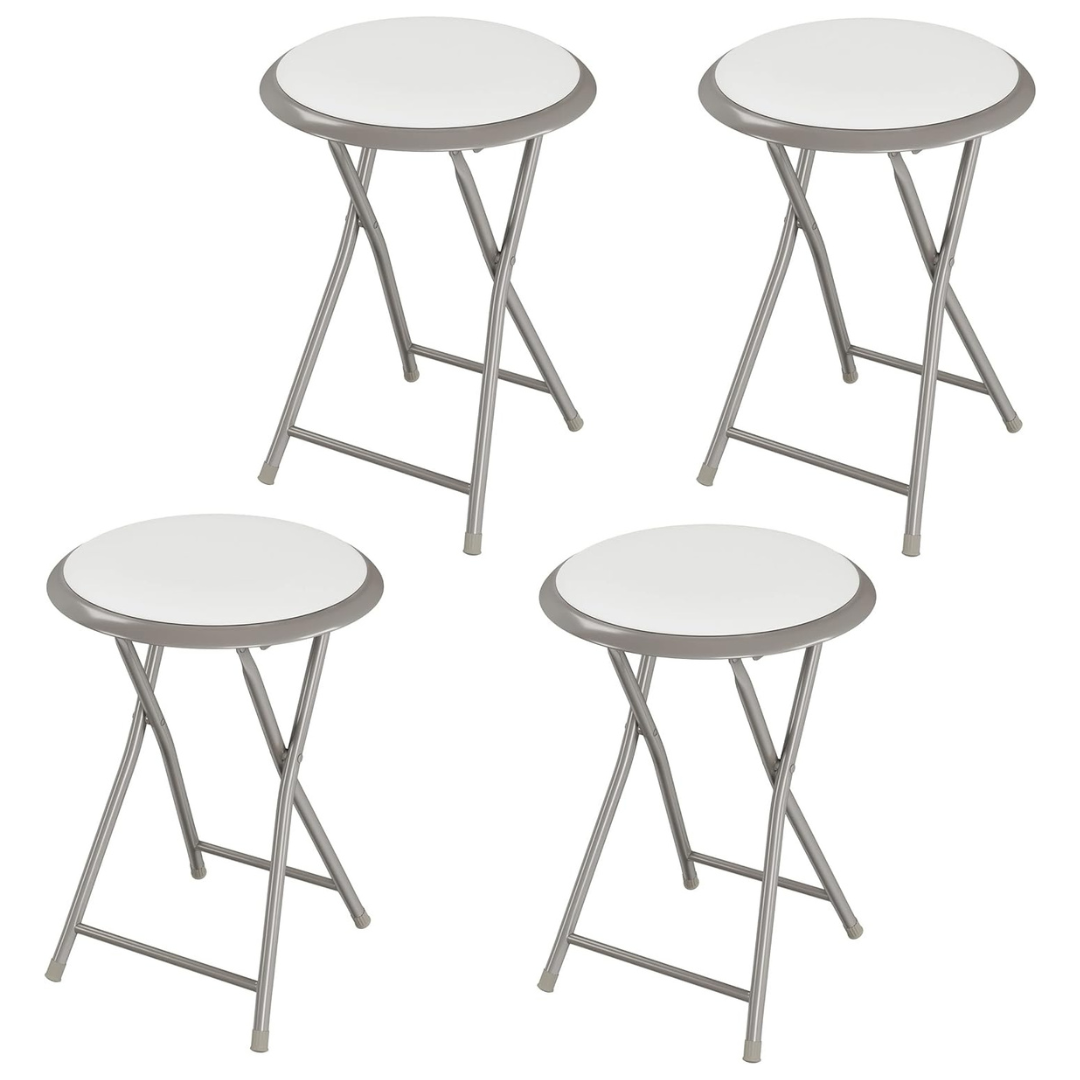 4-Pack Heavy-Duty 18" Folding Bar Stool