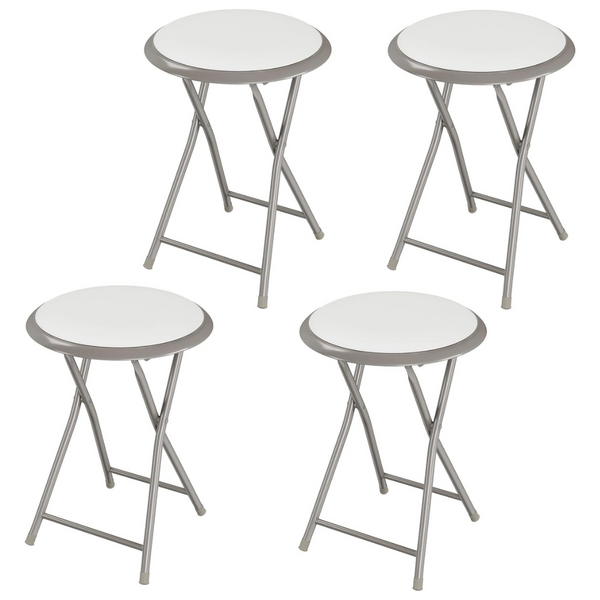 4-Pack Heavy-Duty 18" Folding Bar Stool