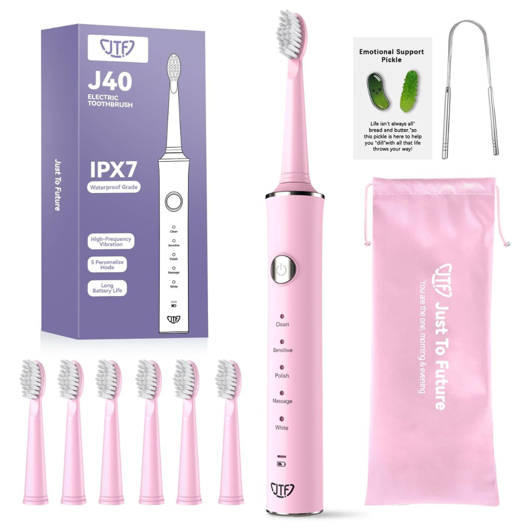 Electric Toothbrush With 6 Brush Heads