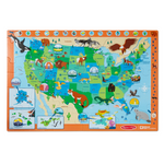 Melissa & Doug National Parks U.S.A. Map Floor Puzzle – 45 Jumbo And Animal Shaped Pieces, Search-and-Find Activities