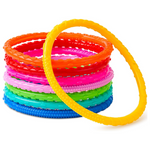 8-Piece Kids Colorful Pool Rings Underwater Diving Pool Toys